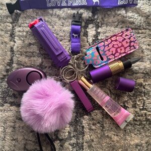 Purple Safety Keychain Set